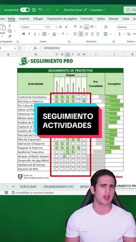 Formato de seguimiento de proyectos y tareas en #excel😎