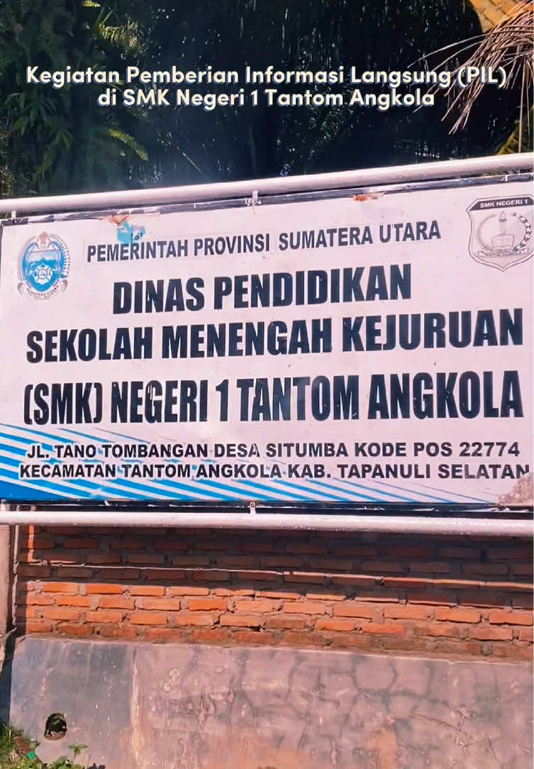 Kegiatan Pemberian Informasi Langsung di SMK Negeri 1 Tantom Angkola  #fypage #fyppppppppppppppppppppppp #fyp 