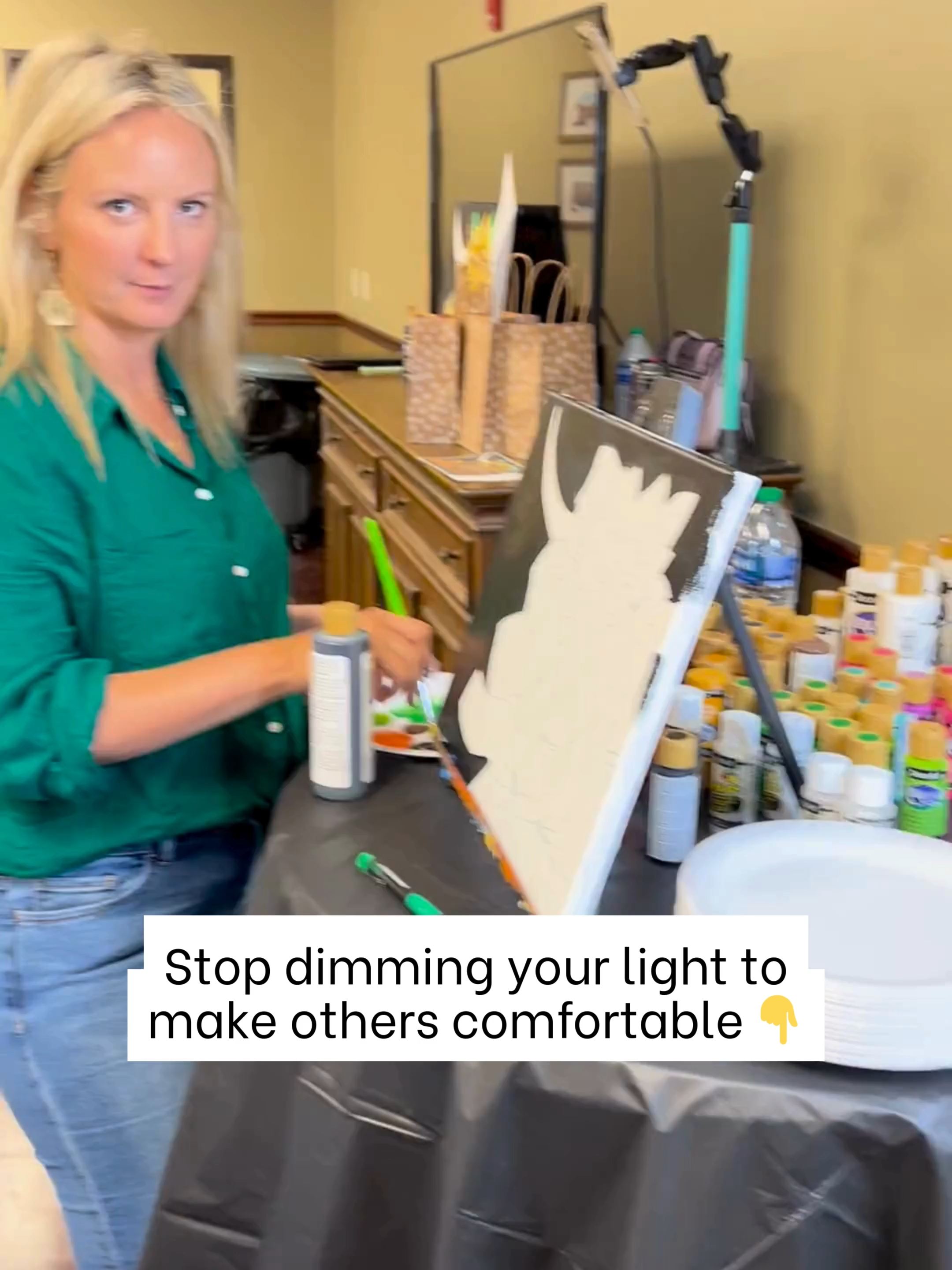 Stop dimming your light to make others comfortable You know what I'm talking about. Downplaying your art so you don't seem like you're 