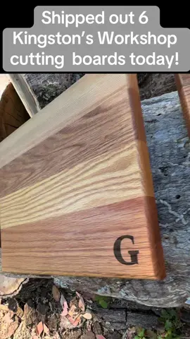 We delivered @Kingstons Workshop #cuttingboards to the post office just in time to make today’s delivery! Thank you all for helping our #tiktokfamily #familyowned #business grow!! We’d love to #custom engrave yours today! Find our custom engraving in fo in my bio 🙌  (Boards are pre-conditioned with Howard Oils)