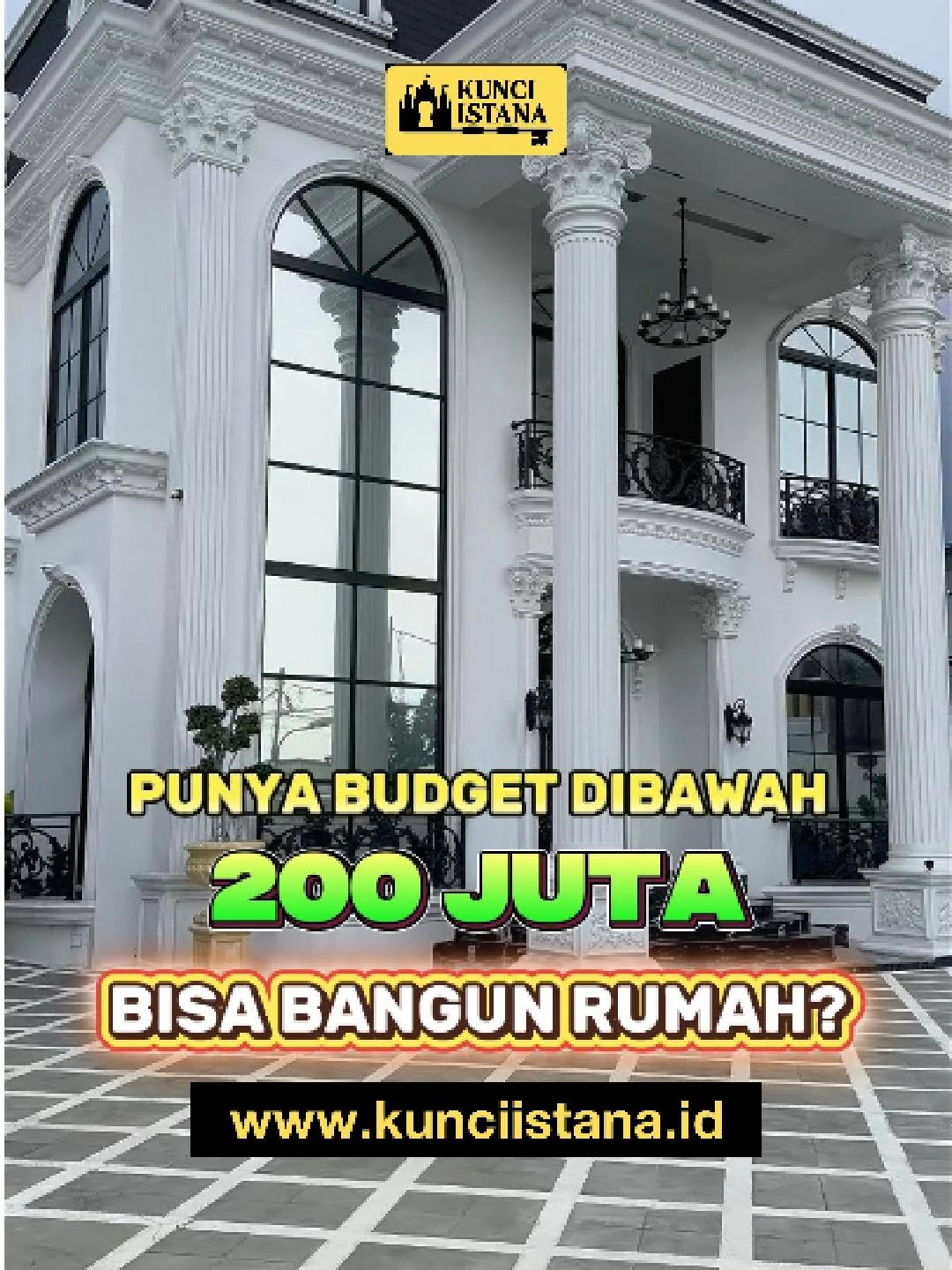 RUMAH MEWAH BUDGET UNDER 200 JUTA? Cukup siapkan luas lahan 100m2 Anda sudah bisa merancang rumah impian. Mulai dari Proses Survey, Gambar Kerja, Desain Fasad, hingga RAB. 📩 Konsultasi dan Survey GRATIS dengan tim Kunci Istana. DM kami atau klik link di bio untuk mulai wujudkan istana versimu sendiri! #arsitekrumah #jasaarsitekjakarta #rumahminimalis #americanclassic #rumahimpian #rumahidaman #rumahmodernclassic #rumahmewah #kunciistana