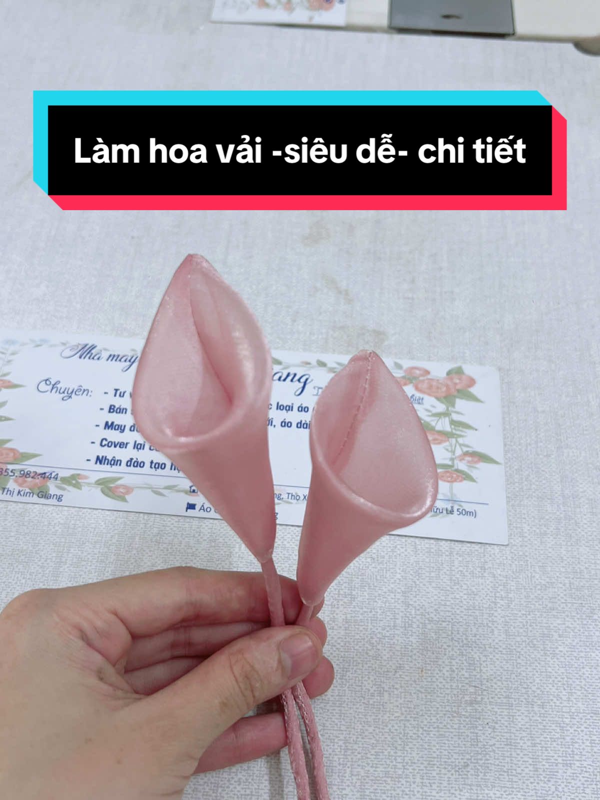 Làm hoa vải siêu dễ , siêu chi tiết. Follow để mình ra thêm nhiều video nhé  #Hoavai#nhamaykimgiang#cachlamhoa#daylamhoavai
