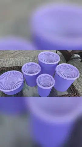 Canisters for all you purple lovers! 💜5-pc Canister set with sunburst, one-touch seal. 💜Message me to get yours!! #momsoftiktokclub #tupperware #foryoupage 