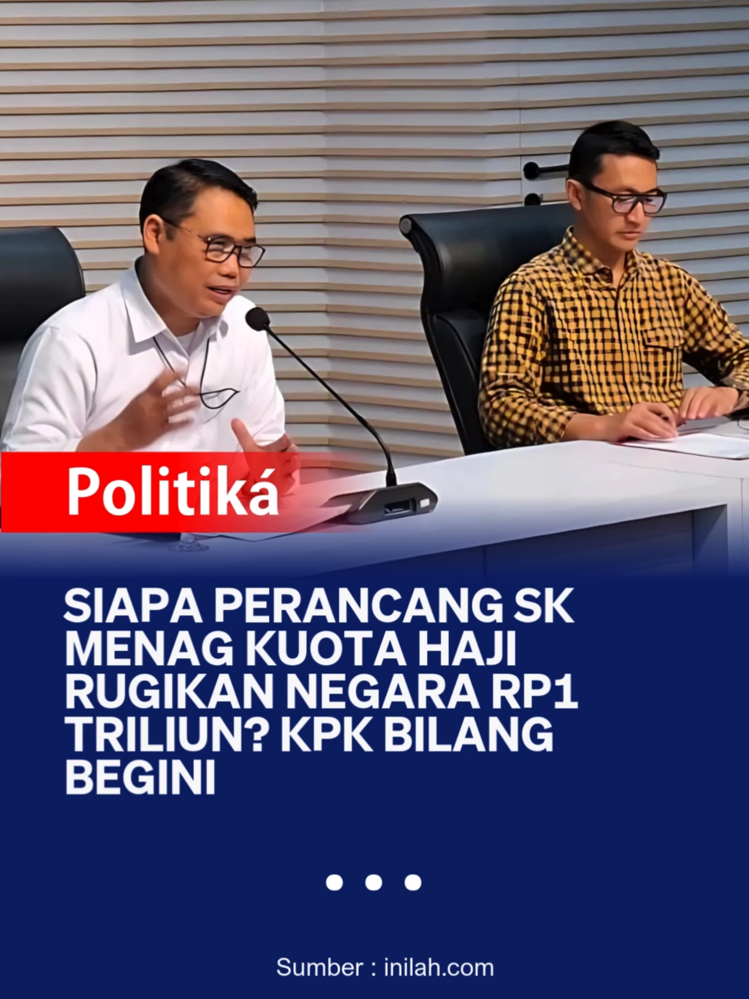 Komisi Pemberantasan Korupsi (KPK) sedang mengusut siapa perancang surat keputusan (SK) terkait pembagian kuota haji 2024. Pembagiannya yang tak sesuai dengan kesepakatan, telah menyebabkan potensi kerugian negara Rp1 triliun. SK yang dimaksud adalah Surat Keputusan (SK) Menteri Agama Nomor 130 Tahun 2024 tentang Kuota Haji Tambahan Tahun 1445 Hijriah/2024 Masehi, yang ditandatangani Yaqut Cholil Qoumas sebagai menag RI pada saat itu. 