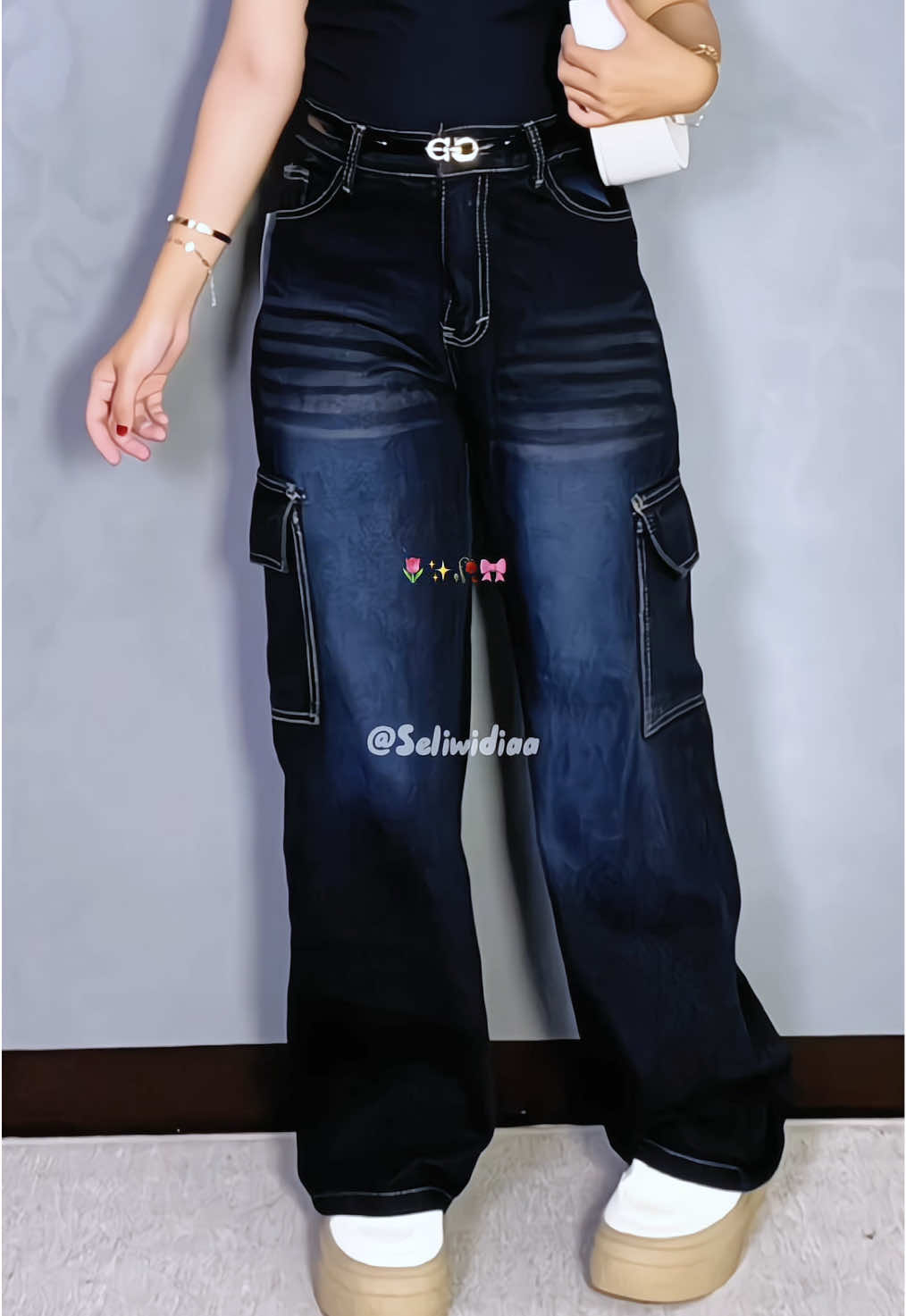 ✨🩶#baggyjeans #cargojeans #celanacargo #rekomendasioutfit #outfitinspo 