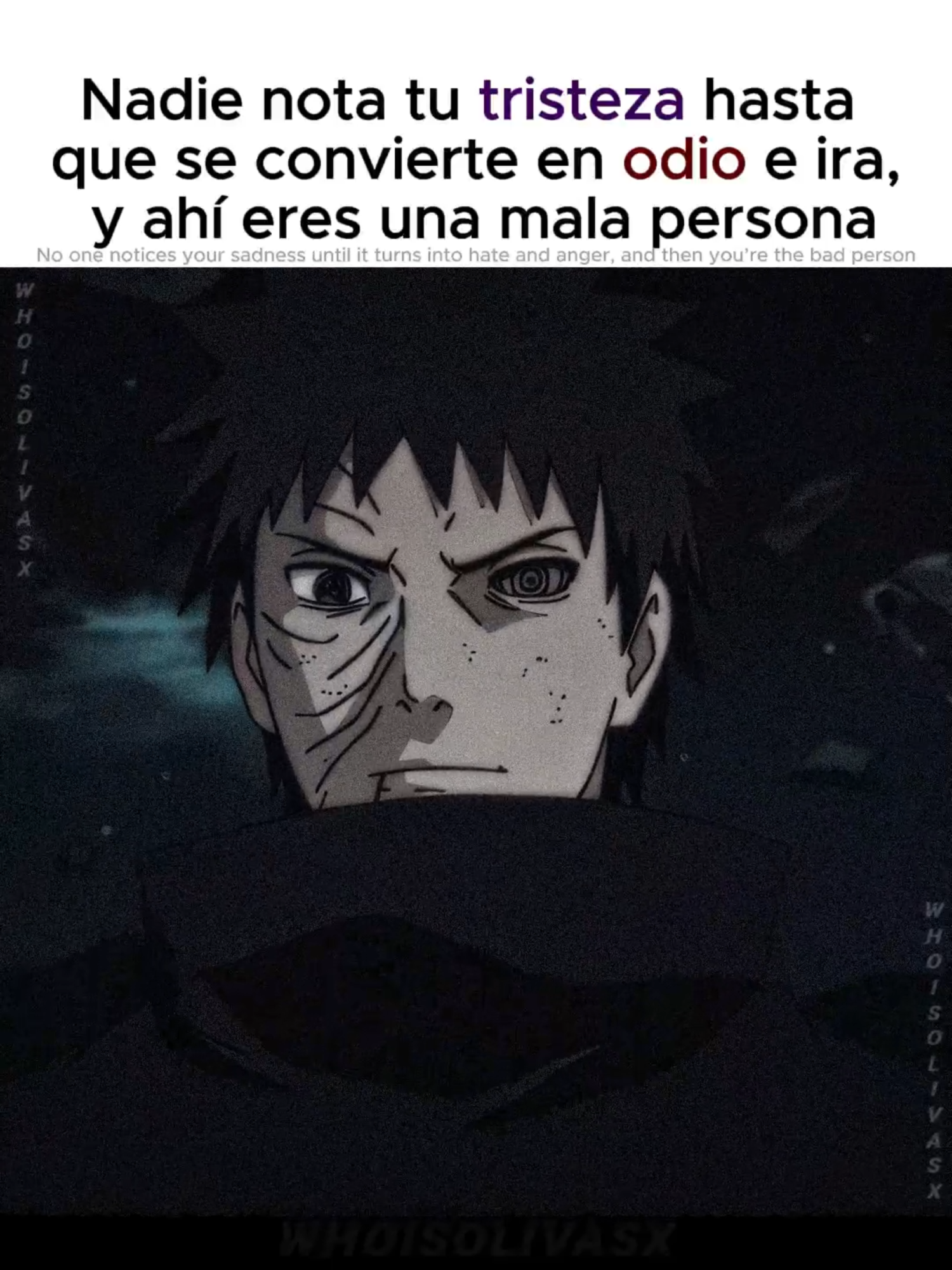... . . Sígueme en IG para más contenido diario: @whoisolivasx . . #naruto #frases #whoisolivasx #Sasuke #reflexion