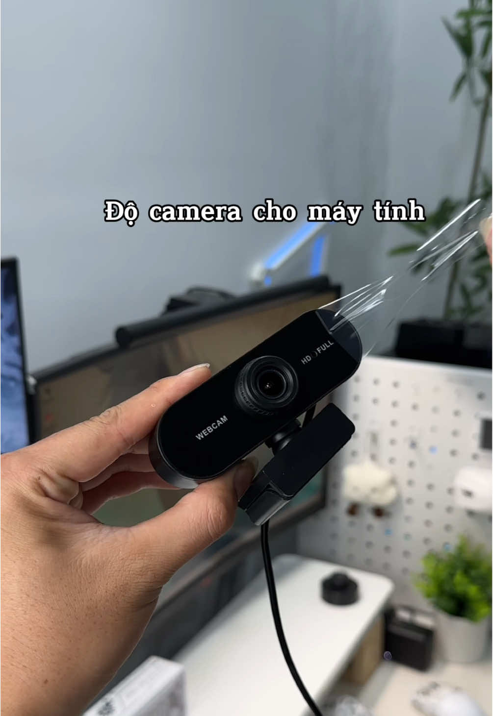 Độ camera cho máy tính đi ae , Webcam 1080 HD có míc để ae đàm thoại , cắm vào cổng usb là xài luôn #webcam #cameramaytinh 