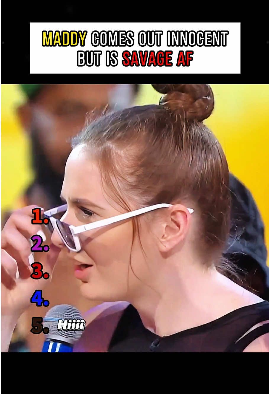 She was always roasting the shit out of everyone with that sweet little smile on her fac #wildnout #rap #singing #freestyle #RapGod #maddy