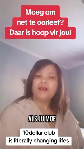 Is jy moeg daarvan om net te oorleef #financiallyfree #passiveincome #livegood  #mompreneur  #10dollarclub 