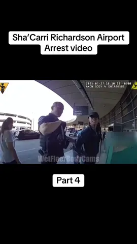 Track star Sha’Carri Richardson faces arrest following airport altercation🚨 part 4 #cops #police #arrested 