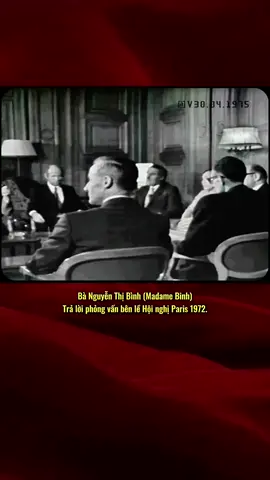 #VietNam #NguyenThiBinh #MadameBinh #HoiNghiParis #1972 