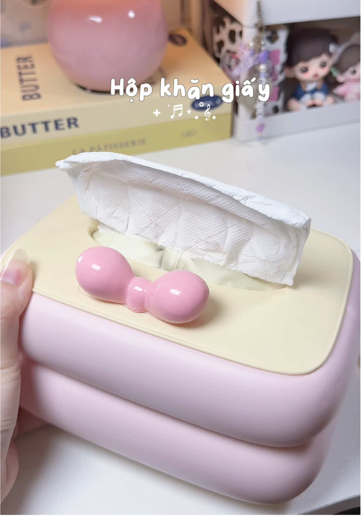 Hộp khăn giấy dễ thương áaa 🎀 #hopkhangiay #hopkhangiaydeban #hopdungkhangiay #thnguyenne #unboxing 