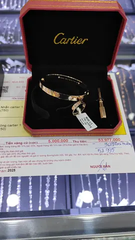 Vòng +Nhẫn C.A.R.T.I.E.R AU750 #Tiêmvàngkimsol #kimsoljewllery #changgseller 