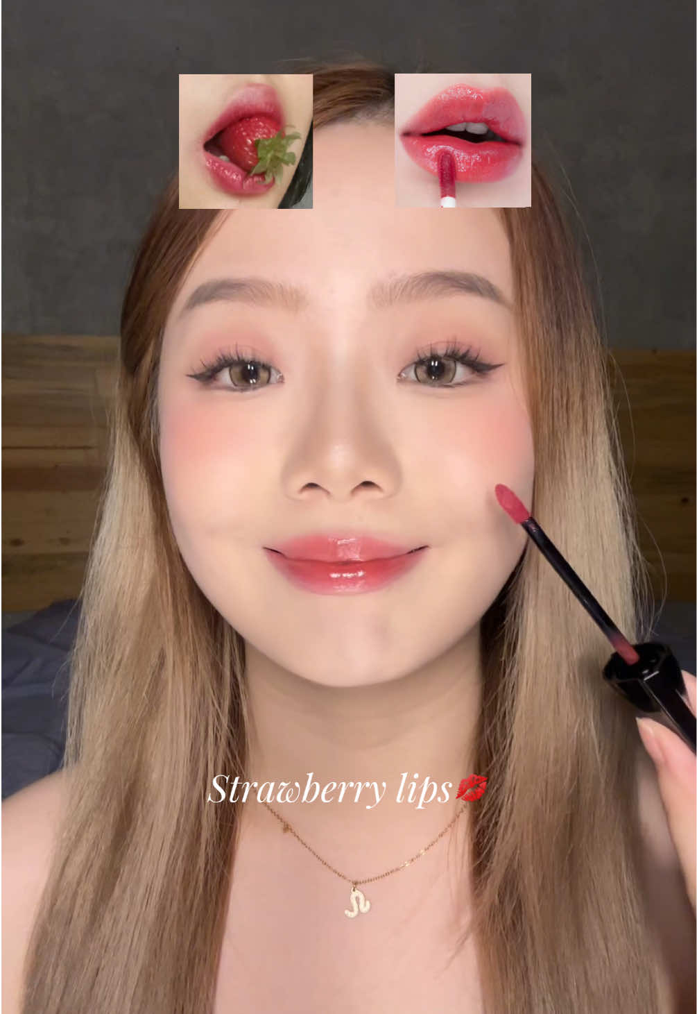 Strawberry lips😙 #lippies #strawberry #strawberrylips 