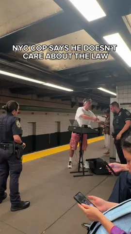 Don’t you just love it when cops harass innocent people instead of addressing the real problems in this city?  NYC singer @gregpiano on subway platform bullied by police for what #nycsubway #gregpiano #nypd #zohranmamdani #zohranfornyc 