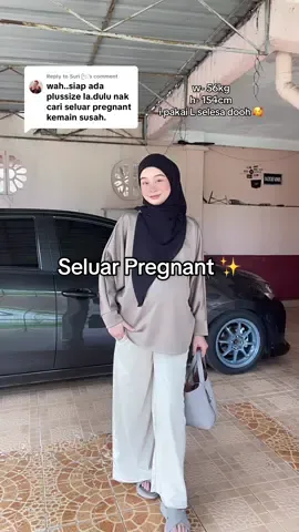 Replying to @Suri ᥫ᭡. #seluarmengandung #pregnantoutfits 