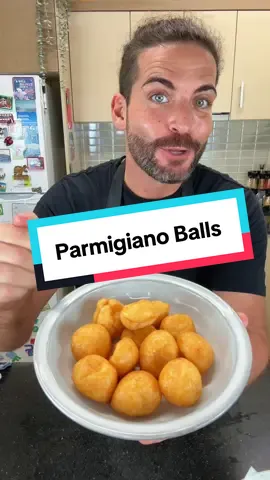 If you enjoy my recipes, please follow and share to help my channel grow — your support means everything! Fried Parmesan Balls | Puffy, Golden & Addictive These little flavour bombs need just two ingredients (plus an optional breadcrumb coat for extra crunch) and are perfect for an aperitivo snack. Crispy on the outside, soft and cheesy on the inside — you won’t stop at one! What You’ll Need: 	•	100g grated Parmigiano Reggiano 	•	2 egg whites (room temperature) 	•	Breadcrumbs (optional, for extra crunch) 	•	Oil for frying Instructions: Mix Parmigiano and egg whites in a bowl until thick and sticky. Shape into small, even balls with damp hands. (Optional) Roll each ball in breadcrumbs for a crispier finish. Fry in hot oil (about 170°C) until golden, puffed, and cooked through — 4–5 min if breaded, slightly less without. Drain on paper towel and enjoy while hot. Full recipe and more at 👉 www.cookingwithtucci.com #cookingwithtucci #parmesanballs #cheeseballs #italiancooking #EasyRecipes