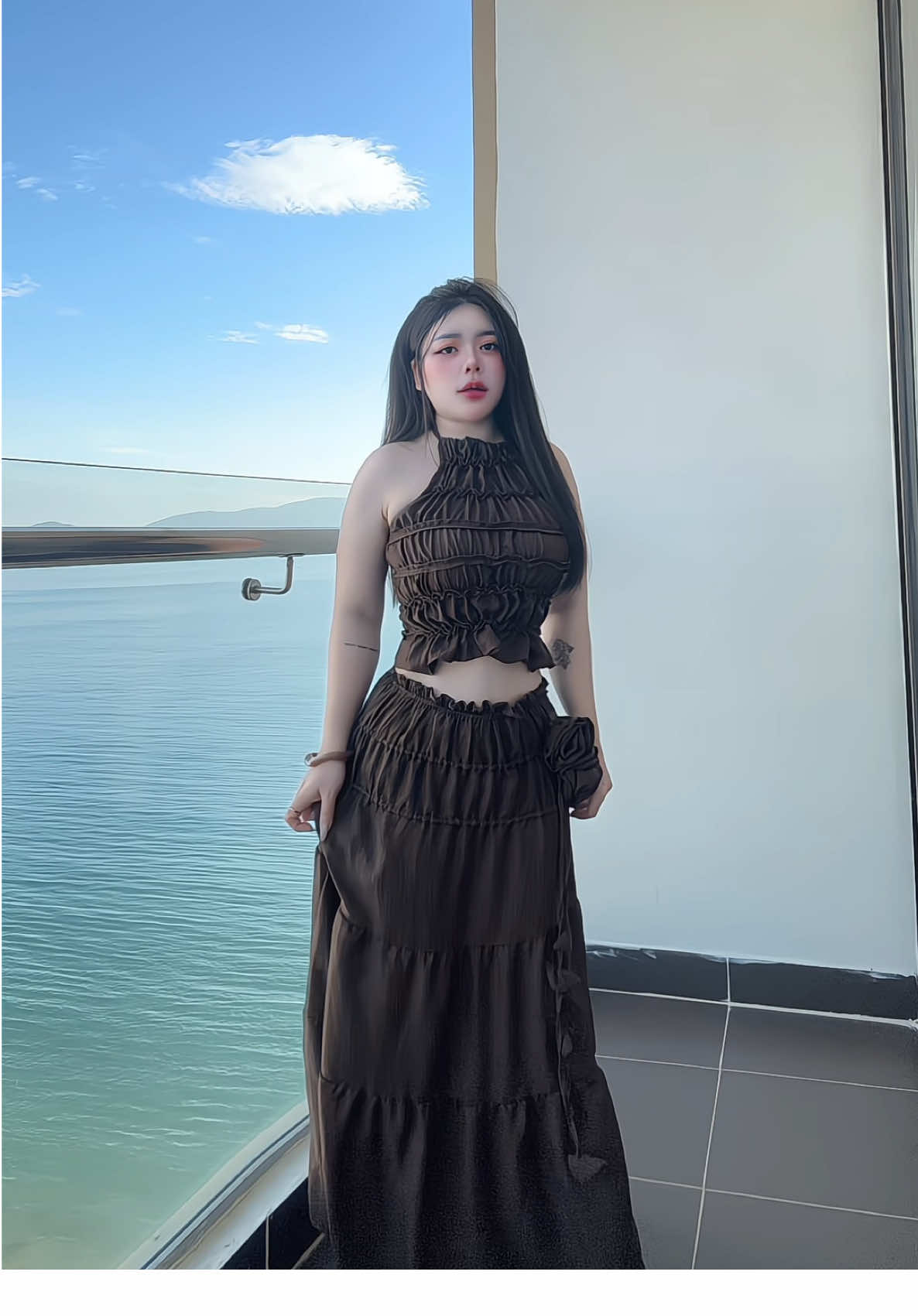 Nhớ biển🫠🎀😝#dibienonline #thoitrangnu #maxi #vaydai #goclamdep 