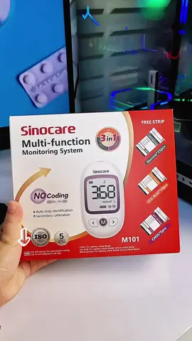 ‼️PROMO MURAH‼️ Alat Cek Gula Darah, Kolesterol&Asam Urat Dari Sinocare M101 alat cek kesehatan 3 In 1 ini wajib banget kalian miliki, alat cek gula darah 3 ini 1 atau alat cek gula darah ini sama2 hasil akurat, alat cek gula darah 1 set lengkap ini wajib banget kalian miliki #alatcekguladarah  #alatcekguladarah3in1  #cekguladarah  #alatcekgula  #sinocare3in1 
