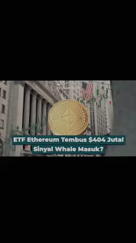 Lonjakan $404 juta inflow ke ETF Ethereum spot dalam satu hari—dan 11 hari positif berturut-turut—menjadi tonggak penting dalam sejarah adopsi kripto oleh institusi. Ini bukan hanya soal angka, tapi sinyal jelas bahwa Ethereum makin diterima sebagai aset yang layak masuk ke portofolio serius. Dengan dukungan nama besar seperti BlackRock dan Grayscale, Ethereum telah melampaui fase eksperimental dan masuk ke ranah finansial arus utama. Bagi investor, ini adalah momentum untuk melihat Ethereum tidak hanya sebagai token, tapi sebagai infrastruktur masa depan keuangan digital. Bagi pasar, ini adalah pembuktian bahwa kripto bisa menyesuaikan diri dengan dunia regulasi dan tetap menarik bagi modal besar. Dan bagi kita semua di ruang kripto, ini adalah pengingat bahwa perubahan besar sering kali dimulai dari langkah-langkah yang tampak teknis—seperti persetujuan ETF—namun berdampak sistemik di masa depan #trader #fyp 