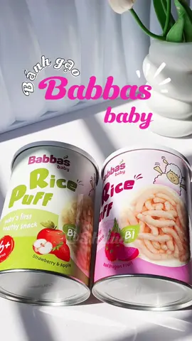Bánh gạo ăn dặm Babbas baby rất phù hợp cho các bé mới tập cầm, nắm & nhai #banhgaoandam #banhandam #andam #banhandamchobe #banhandam 