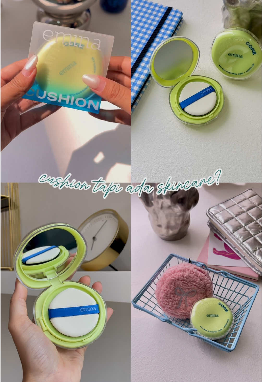 cutieee cushion skincare by @Emina Store 💗 mengandung 48PA++++ dan ga oksidasi!!  #cushionemina #cushion #skincarecushion #cushionviral #cushionlokal #cushionfoundation #fypシ゚ #affiliatemarketing #viral #campaign #foryou 