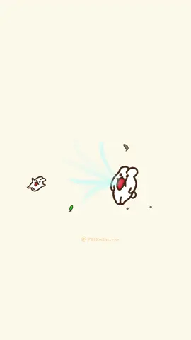 🐰🐰🐰💨 #うさぎ #イラスト #rabbit #アニメーション #animation 