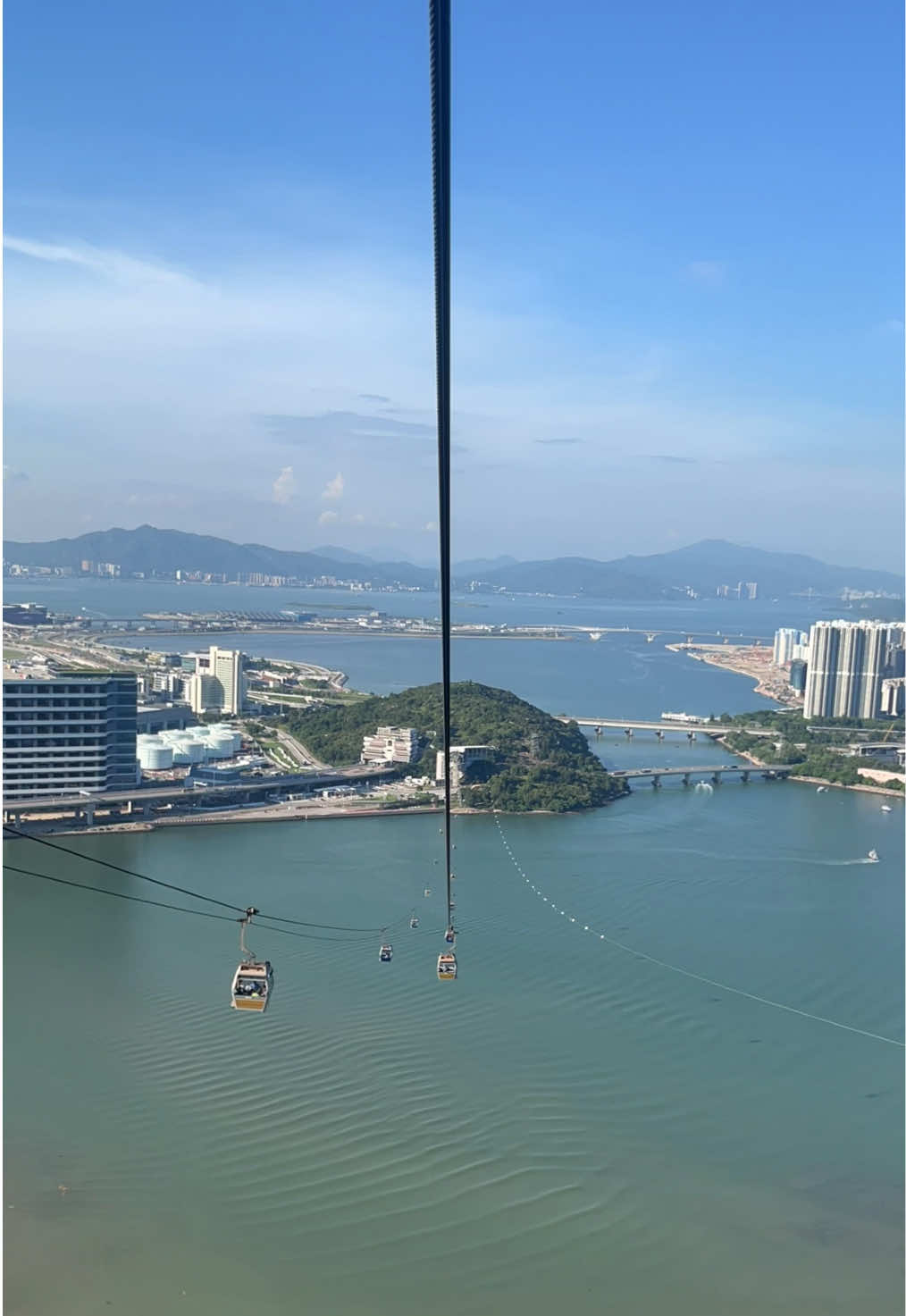 Ngong Ping cable car 🚠💚        a truly breathtaking view! 🌁✨#fypシ #fyp #travel #hongkong #ngongping360 