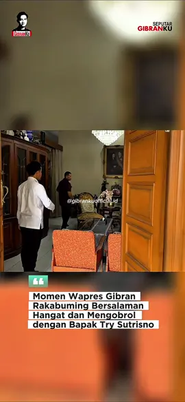 Momen Wapres Gibran Rakabuming Bersalaman Hangat dan Mengobrol dengan Bapak Try Sutrisno. #gibran #gibranrakabuming 