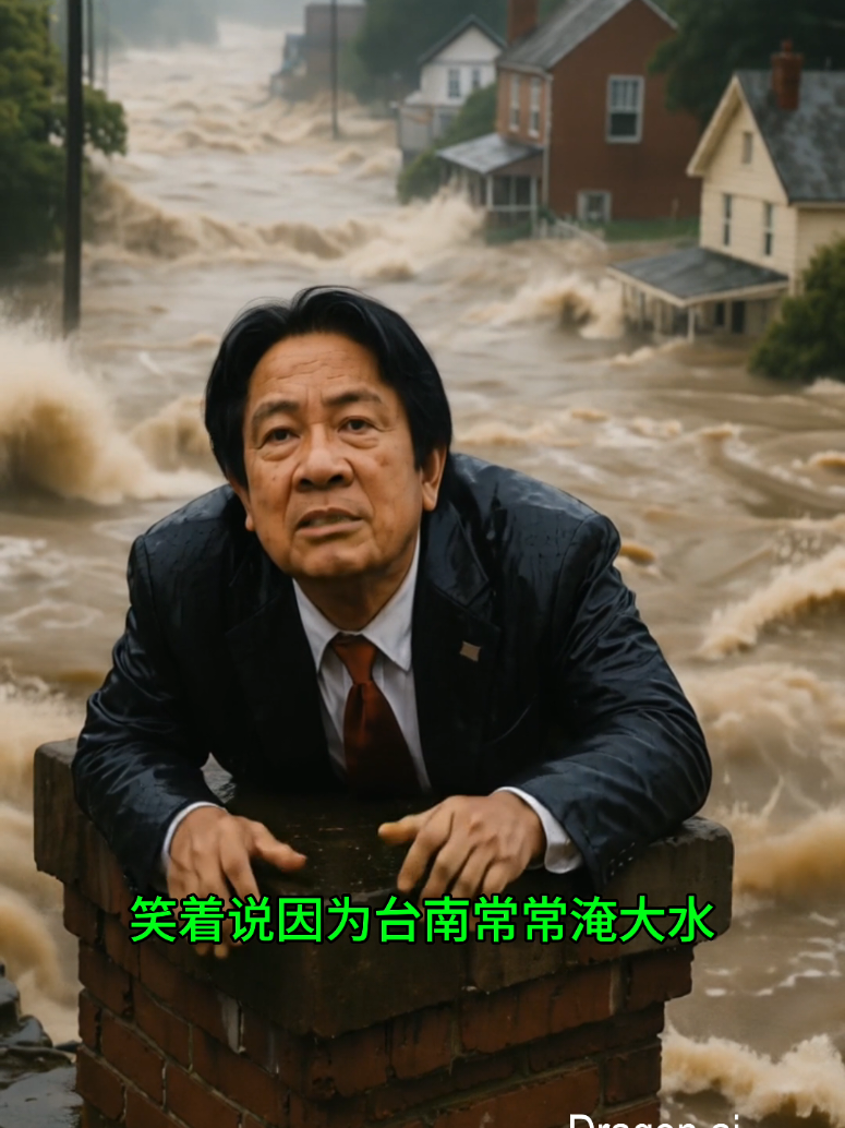 #AI產生純屬虛構 #楊柳颱風 #淹水 #賴清德 