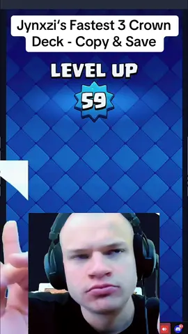 Jynxzi‘s Fastest 3 Crown Deck - Copy & Save #jynxzi #clashroyale #bestdeckclashroyale #fyp @Jynxzi 