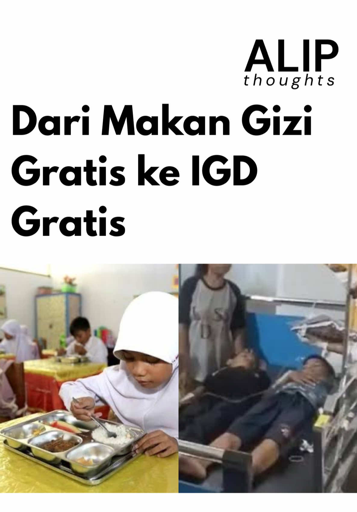 Menu hari ini: nasi, lauk, dan bonus tenda darurat buat diinfus  #makanbergizigratis #keracunanmakanan #pemerintah #indoviral #foryou #makananbergizigratis 
