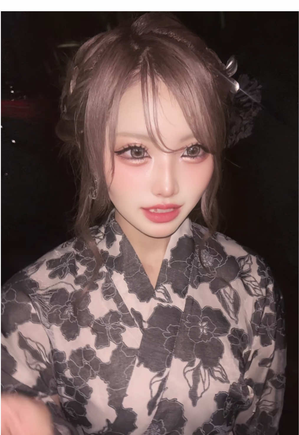 髪の毛頑張って自分でやったらちょっとボサボサなった笑 #浴衣#ギャル#おすすめ#栃木