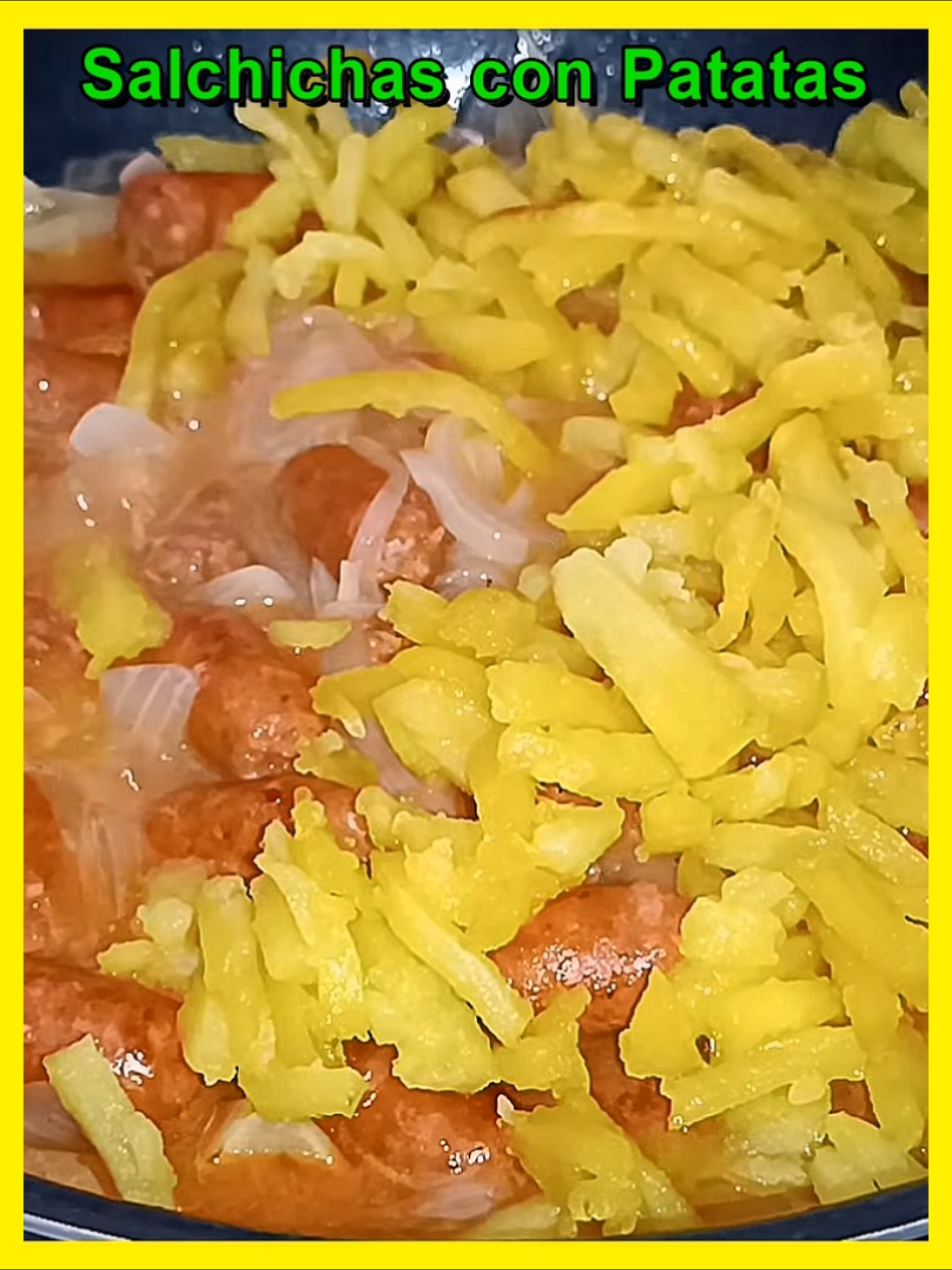 ✅ Salchichas Picantes con Patatas y Cebolla 😋❤️ INGREDIENTES:  - Salchichas Rojas Picantes 500 gr  - Patatas 500 gr  - Cebolla 250 gr  - 3 Dientes de Ajo  - Aceite de Oliva 150 ml  - Vino Blanco Seco 200 ml  - Pimienta Molida  - Perejil Picado  - Sal Marina #salchichaspicantes #salchichasconpatatas #recetasdesalchichas #recetasfaciles 