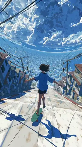 ダンシング🛹 #anime #aesthetic #青春 #坂道 #AIが見る夢