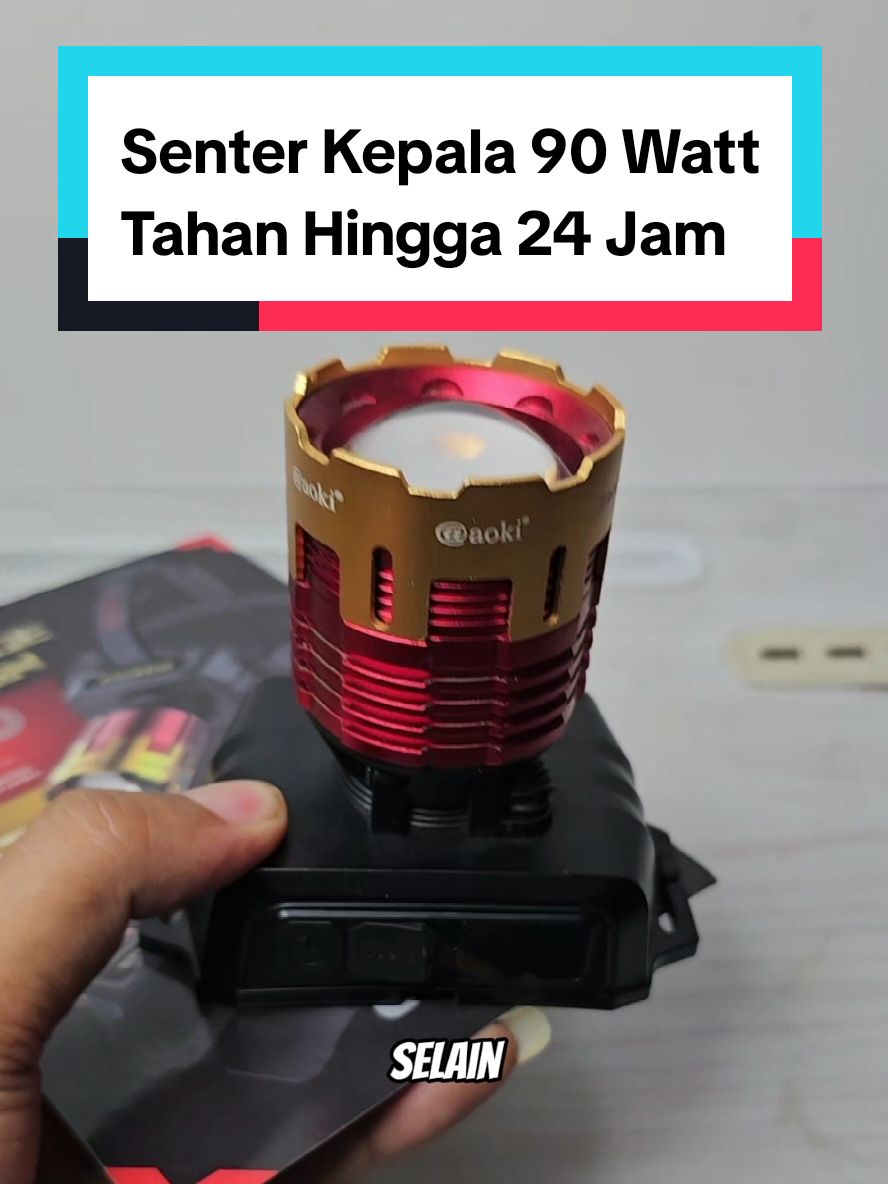 senter kepala aoki iron edge 90 watt pro, batre 6000 mAh bisa lepas pasang #senterkepala #senterled #sentersuperterang 
