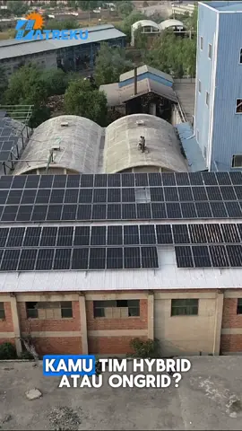 Kenali dulu bedanya Hybrid dan On-grid, biar pasang panel surya nggak nyesel. Kalau kamu, tim mana? #hybrid atau #ongrid? #batreku #plts #energiterbarukan