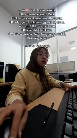 Otak udang minggir dulu. karna ga akan kuat bekerja seperti Otak Admin. 🤫🫡 #worklife #adminlife #ADMIN #fypage #adm 