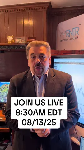 JOIN US LIVE 8:30AM EDT 08/13/25 #trading #invest #stockmarket #daytrading #money 