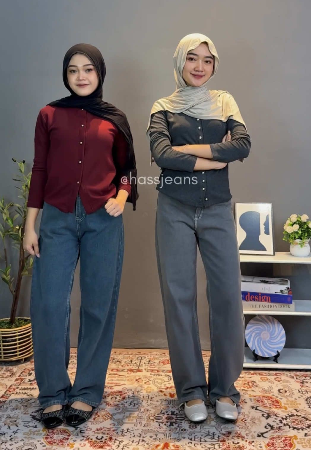 Rekomendasi celana jeans highwaist loose bikin keliatan jenjang 😍 #highwaistjeans #celanajeanswanita #loosejeans #OOTD 