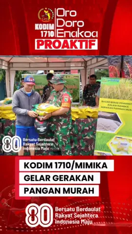 Kodim 1710/Mimika Gelar Gerakan Pangan Murah