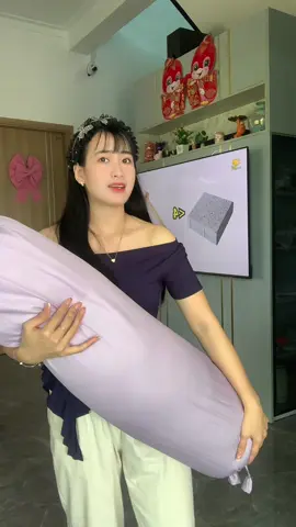 Combo Vỏ Ruột Gối Gòn Lông Vũ#goiom #goiomchobe #goiomngu #muataitiktokshop #begiang 