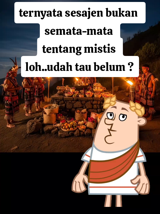 Fakta dan Sumber Pendukung 1. Ritual dan Ritualitas sebagai Bagian dari Sistem Mitigasi Tradisional Masyarakat sekitar Gunung Merapi, seperti di Cangkringan, secara turun-temurun menerapkan ritual — termasuk sesajen — sebelum dan saat terjadi aktivitas vulkanik. Ritual ini tak hanya spiritual, tapi juga berfungsi sebagai bentuk penanganan risiko bencana berbasis budaya. 2. Tradisi Lisan yang Merekam Peristiwa Vulkanik Dahulu Kala Cerita lisan dan tradisi mengandung pengetahuan tentang letusan vulkanik di masa lampau. Penelitian global menemukan bahwa cerita-cerita seperti ini bisa menjadi sumber data historis yang valid — termasuk soal letusan vulkanik. Hal ini memperkuat gagasan bahwa masyarakat penyintas memang merespons secara adaptif terhadap gejala alam. 3. Pendekatan Komunitas dalam Sistem Peringatan Dini Penelitian di kawasan Sinabung dan Merapi menunjukkan bahwa efektivitas sistem peringatan dini bencana sangat bergantung pada penggunaan pendekatan budaya dan kepercayaan lokal dalam komunikasi dan kesiapsiagaan masyarakat. Ritual dan kepercayaan tradisional meningkatkan partisipasi dan respons komunitas terhadap tanda-tanda bahaya. 4. Sistem Peringatan Dini Modern di Indonesia Secara modern, pemerintah mengembangkan sistem peringatan dini berbasis alat seperti seismograf, sensor gas (CO₂, sulfur), suhu, dan gempa mikro — misalnya di Gunung Kelud. Ini menunjukkan adanya kesamaan prinsip antara teknologi modern dan strategi tradisional alami, meskipun mekanismenya berbeda. 5. Ketahanan Komunitas sebagai Pilar Mitigasi Bencana Strategi seperti SISTER VILLAGE dan pelatihan mitigasi lokal menunjukkan pentingnya kolaborasi antara ilmu pengetahuan modern dan kearifan tradisional. Pendekatan kultural ini menjadi fondasi kuat dalam membangun kesadaran dan kesiapsiagaan sebelum bencana terjadi. #foryoupage #fypシ #4u #tranding #foryou #KebenaranTersembunyi #kearifanlokal #leluhur #sesajen 