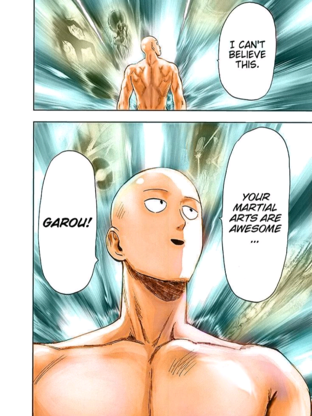 saitama memuji ilmu bela diri garou 🥶🔥 ..... #saitama #garou #onepunchman #opm #fyp 