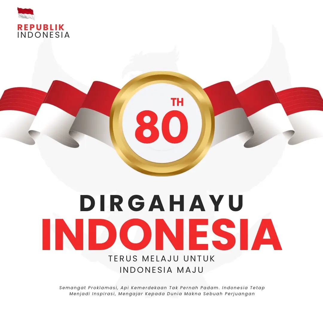 Ucapan untuk hari kemerdekaan republik Indonesia ke 80 #produkdigital#harikemerdekaanindonesia#templatecanva 