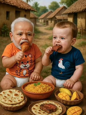 Modi vs Macron_ One Bite Sparks a Diplomatic Incident...🤣#shorts #funny #modi #macro #faollowuback