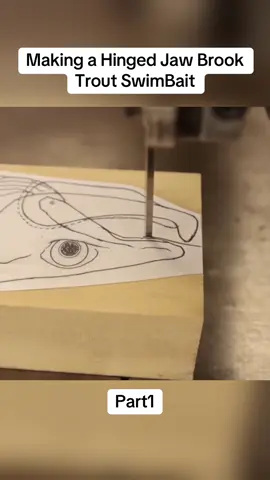 Making a Hinged Jaw Brook Trout SwimBait. Part1 #fyp #tiktok #fishing #marlingbaits 