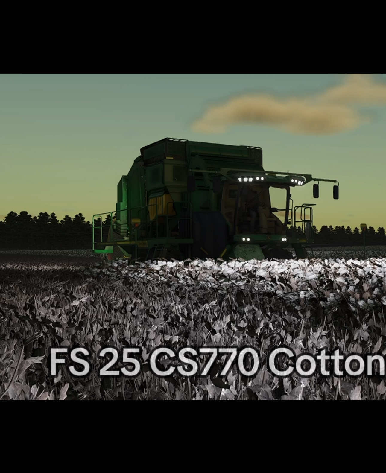 Little cotton harvest with the 12 row John Deere CS770 and some John Conlee to pair. #fypシ #farming #farmingsimulator25 #farmsim #gaming 