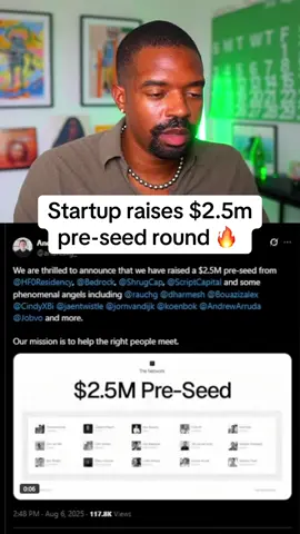 This startup just raised $2.5M pre-seed 💰 Here’s how they did it… . . . #Startups #Funding #Entrepreneur #TechNews #FYP 