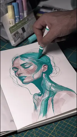 Tried the PILOT PINTOR markers today — love how you can dilute them with water for soft tones or mix colors for unique effects. Definitely a fun tool for creative projects. #pilotpintor #pintor #markerart #artmaterials #sketchbook 